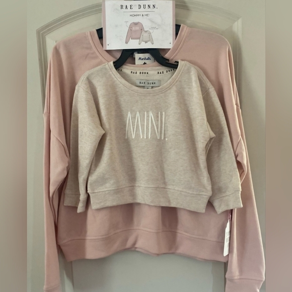 Rae Dunn Mama and Mini Sweatshirt Set Size Women's XL and Kids 3T - Picture 1 of 8